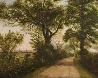 Vue lointaine de Coventry, fin 19e siècle